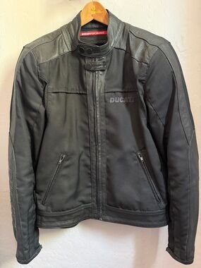 Vintage Ducati Leather Motorcycle Schoeller Spring Jacket. Rare.